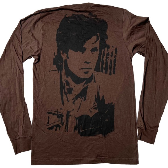 NWOT John Mellencamp Mellenheads Long Sleeve Graphic T-Shirt Brown Unisex S - Picture 2 of 8
